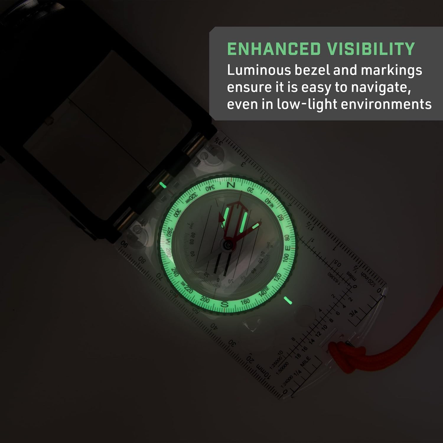 Sun Company Prosight Sighting Map Compass with Adjustable Declination - Lightwei