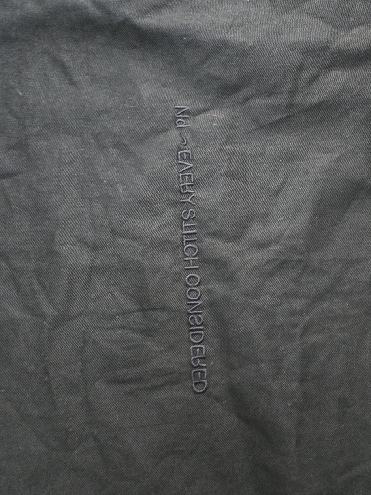 ND EVERY STICTCH CONSIDERED Black Drastring Dust Bag