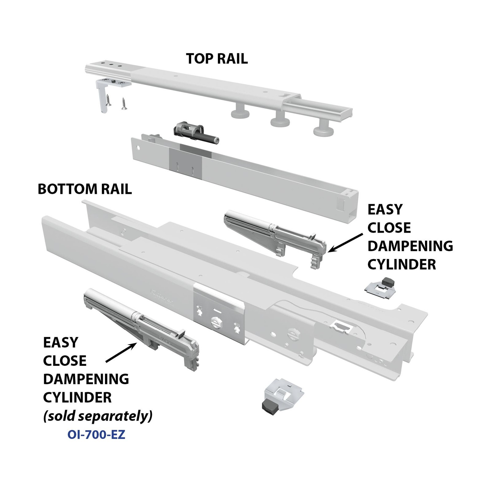 Fulterer FR777 No.450 Pantry Pullout Slide White 24 in.