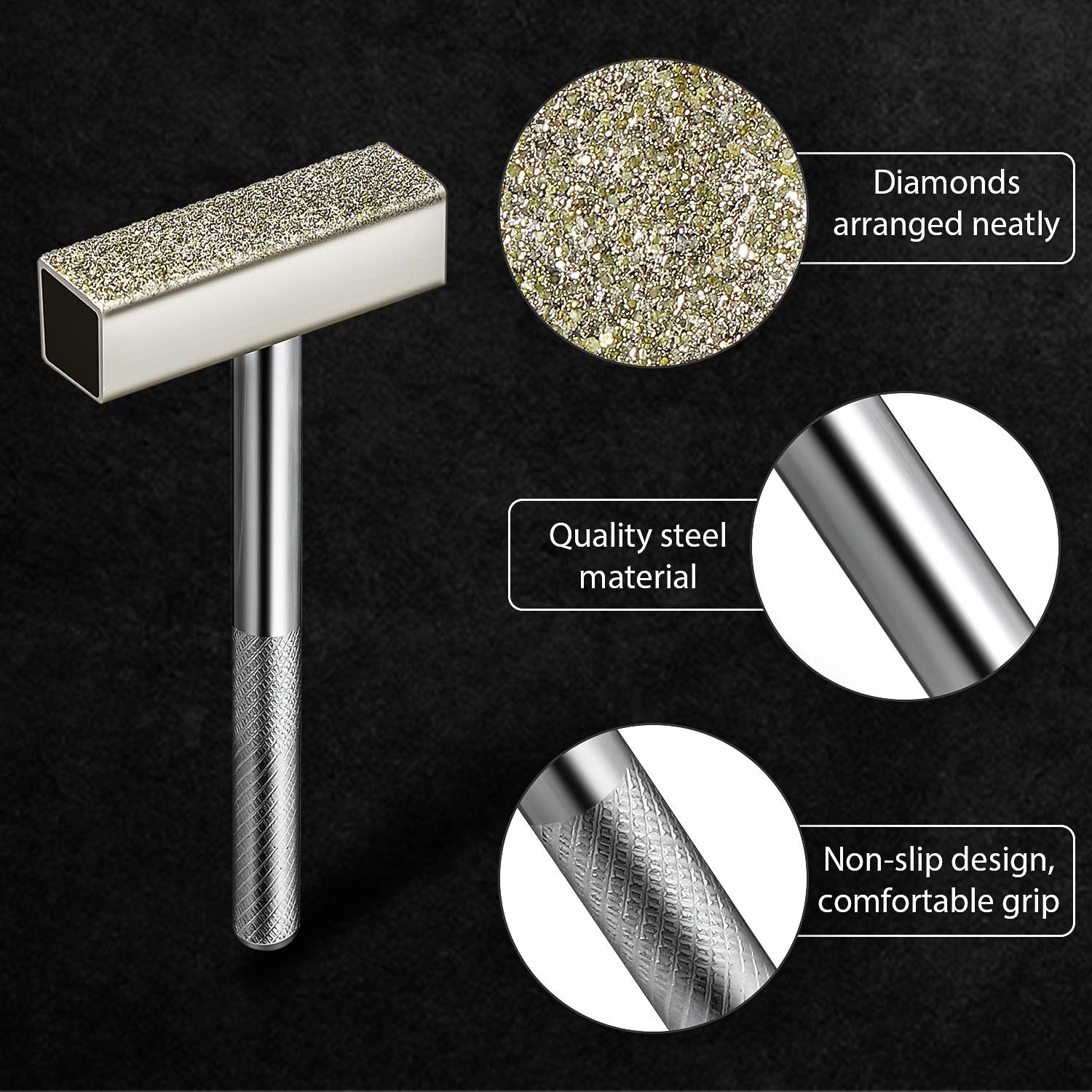 3 Pieces Grinding Wheel Dresser Tool 120 Grit Diamond Wheel Stone Dresser wit...