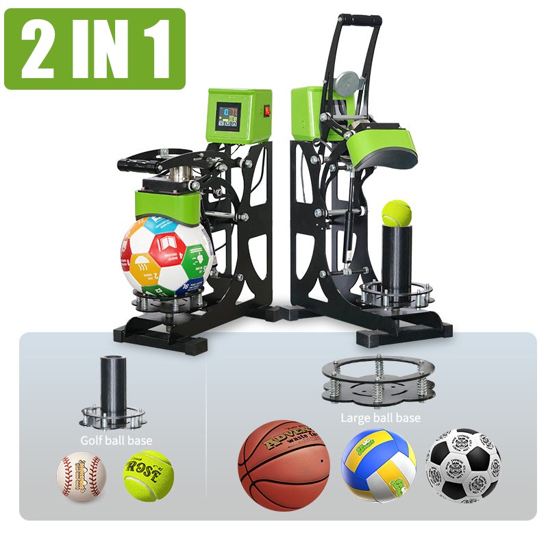 2 IN 1 Heat Press Machine Football Tennis Volleyball LOGO Sublimation Transfer