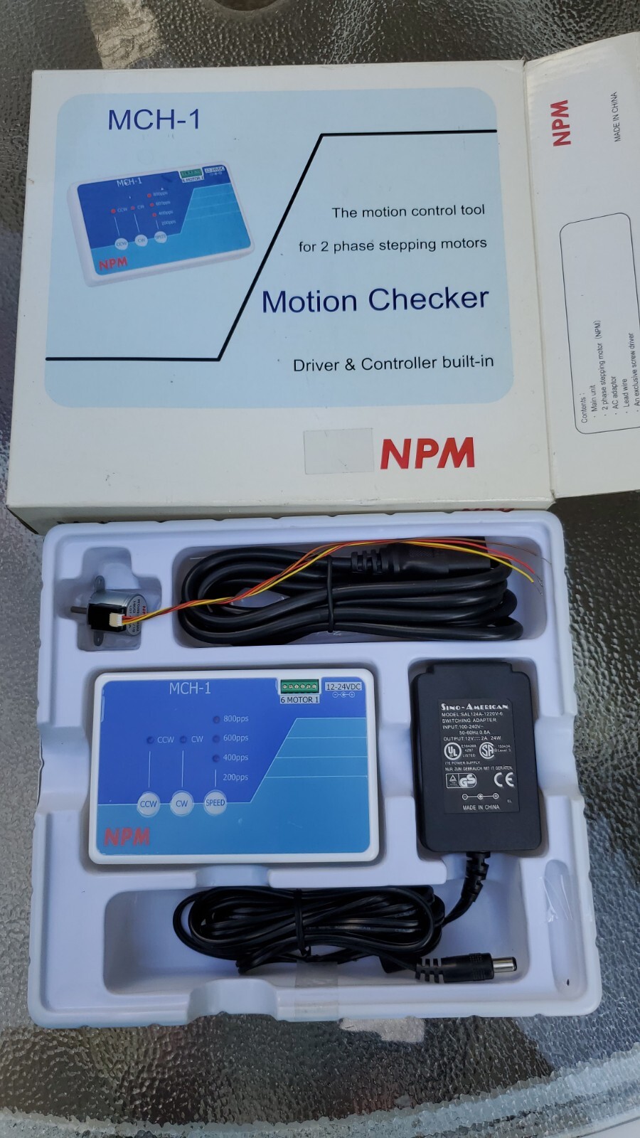 NPM MCH-1 Motion Checker. Motion control tool for 2 phase stepping motors