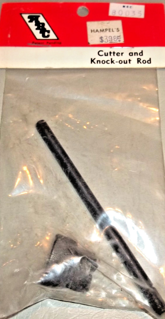 VINTAGE MRC CUTTER AND KNOCK-OUT ROD 80035 - NEW OLD STOCK - FREE FAST SHIPPING-