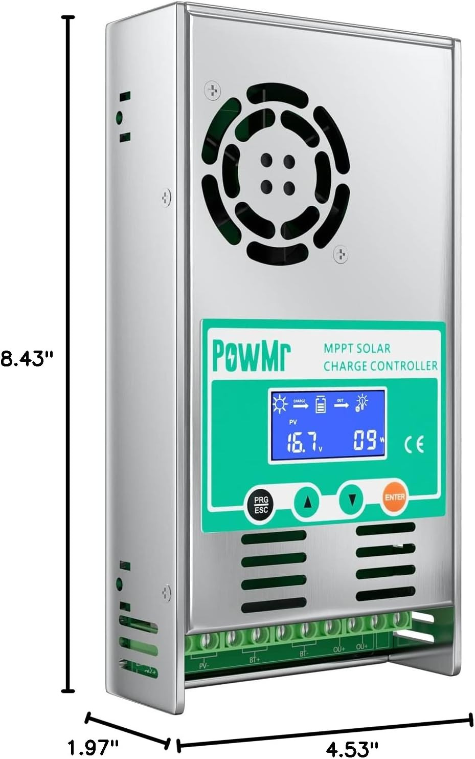 MPPT Solar Charge Controller 60 Amp 48V 36V 24V 12V Auto - Max 160VDC Input, LCD