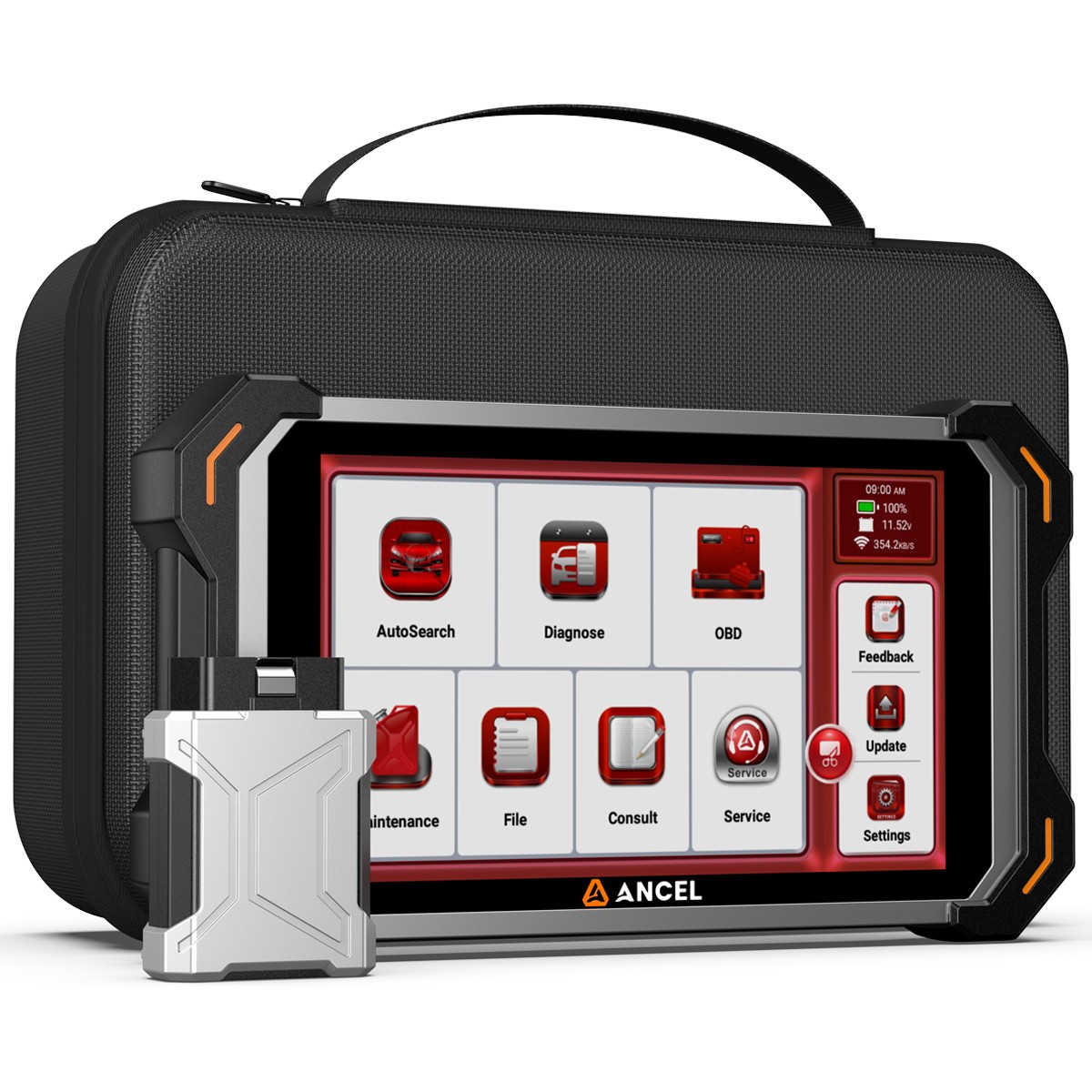 ANCEL DS600BT Car Diagnostic Tool Bidirectional OBD2 Scanner ECU Coding IMMO ABS