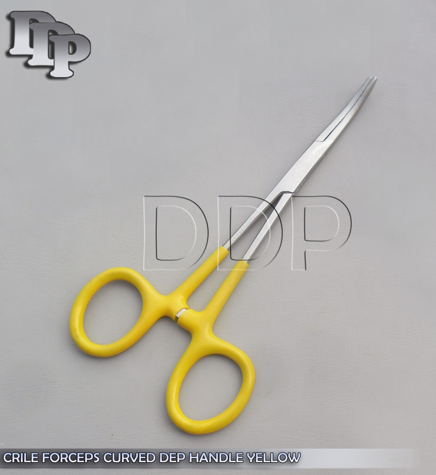 Hemostats Crile Forceps Surgical Instruments, Yellow Dep Handle 5.50" Curved