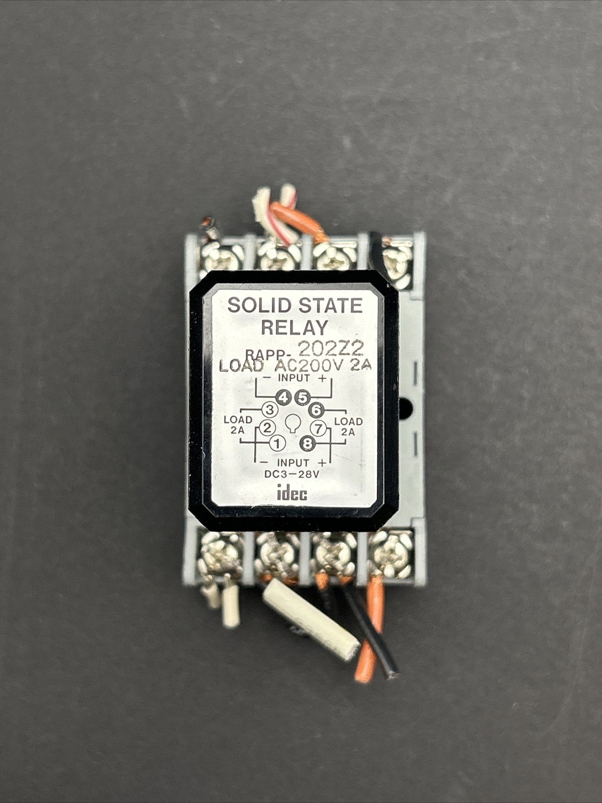 Idec RAPP-202Z Solid State Relay, Load: 200V 2A w/ SR2P-06 Base *Pack of 2*