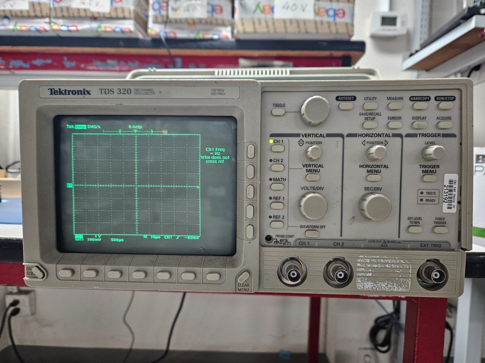 Tektronix TDS 320 2-Channel 100 MHz Oscilloscope *AS IS/Power On* | OO254*