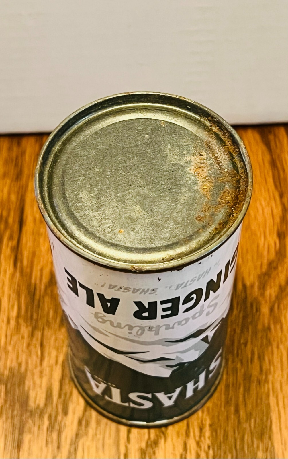 *Tough Variation* 10 oz. Shasta Ginger Ale Flat Top Soda Can-Pre-Zip Code (1960)