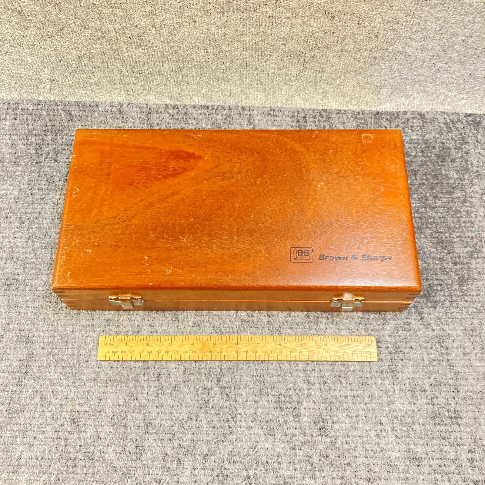 Brown & Sharpe 599-849 Student Tool Set Dividers Squares Rule Punch w/ Wood Case