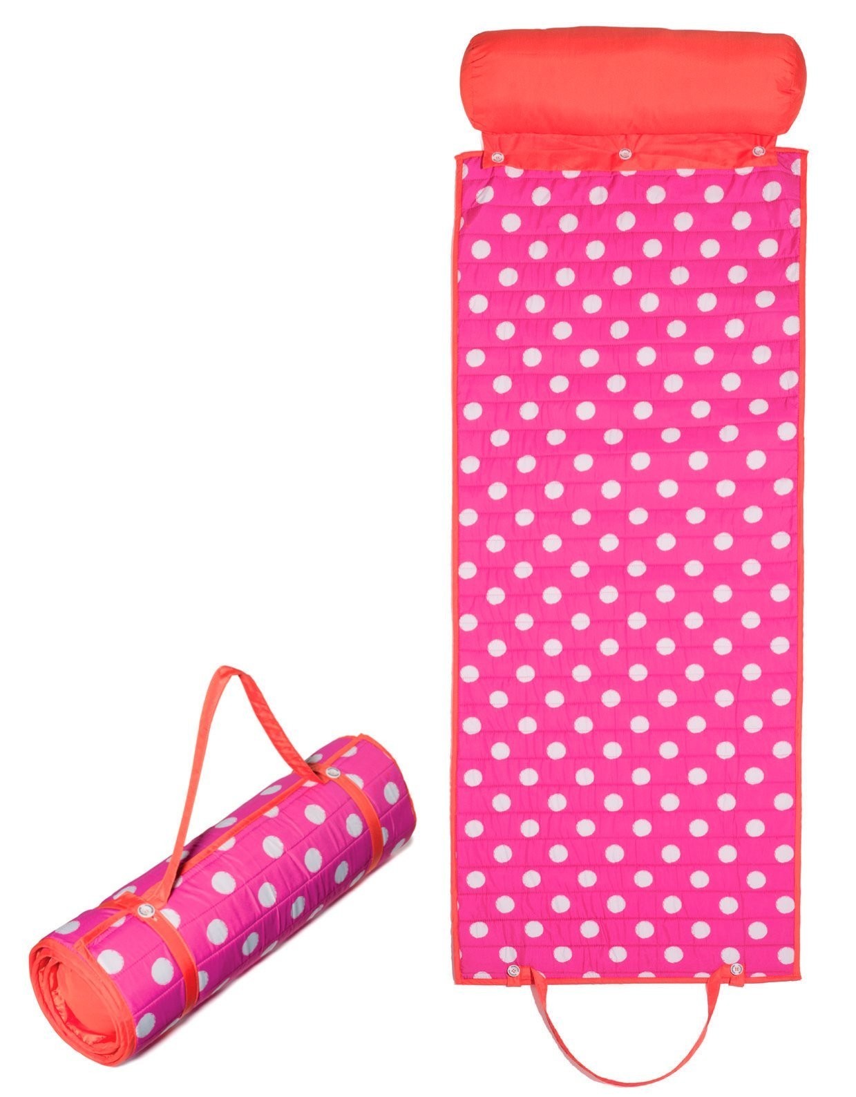 3CFG Dots Roll it Up Beach Mat, Fuchsia