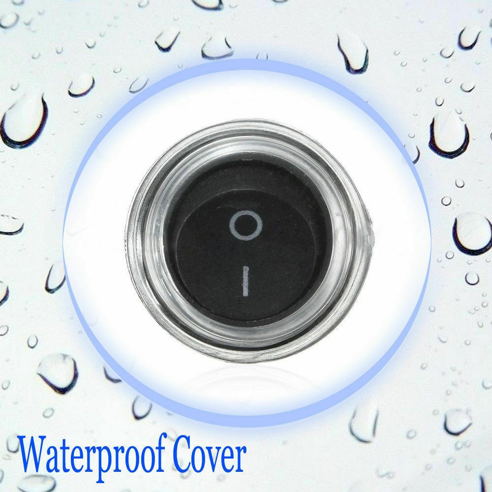 Toggle Switch Waterproof Cover 10A 12V 5pcs/Set Black Boat Button Mini