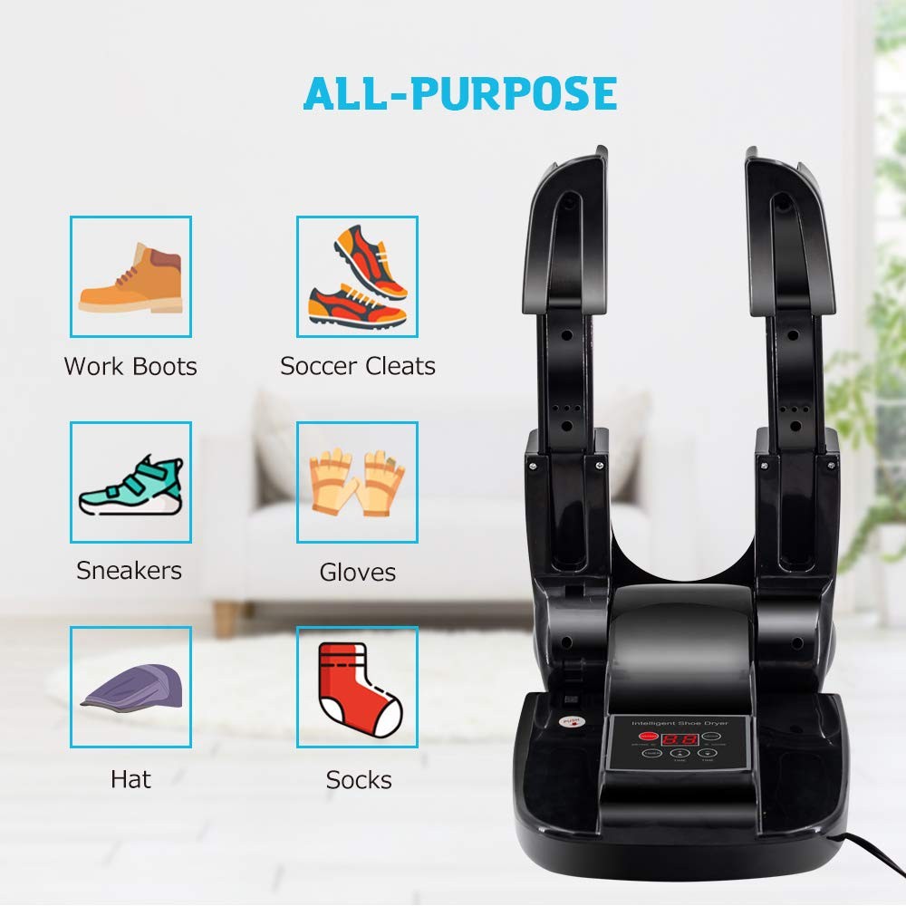 Boot Shoe Dryer Warmer Ozone Fast Drying Adjustable Rack Timer