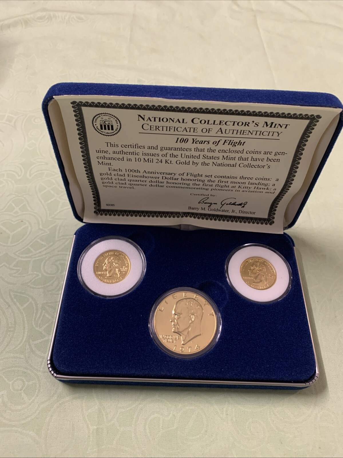 National Collectors Mint CC Tribute Proof Gold 3 Coin Set
