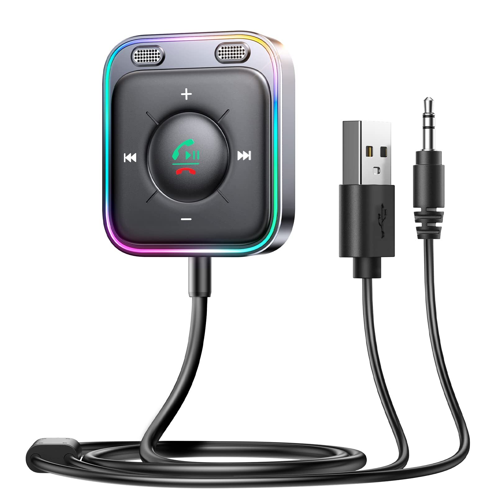 Bluetooth 5.4 Aux Car Adapter2024 Upgrade stronger Dual Mics& Noise Cancellat