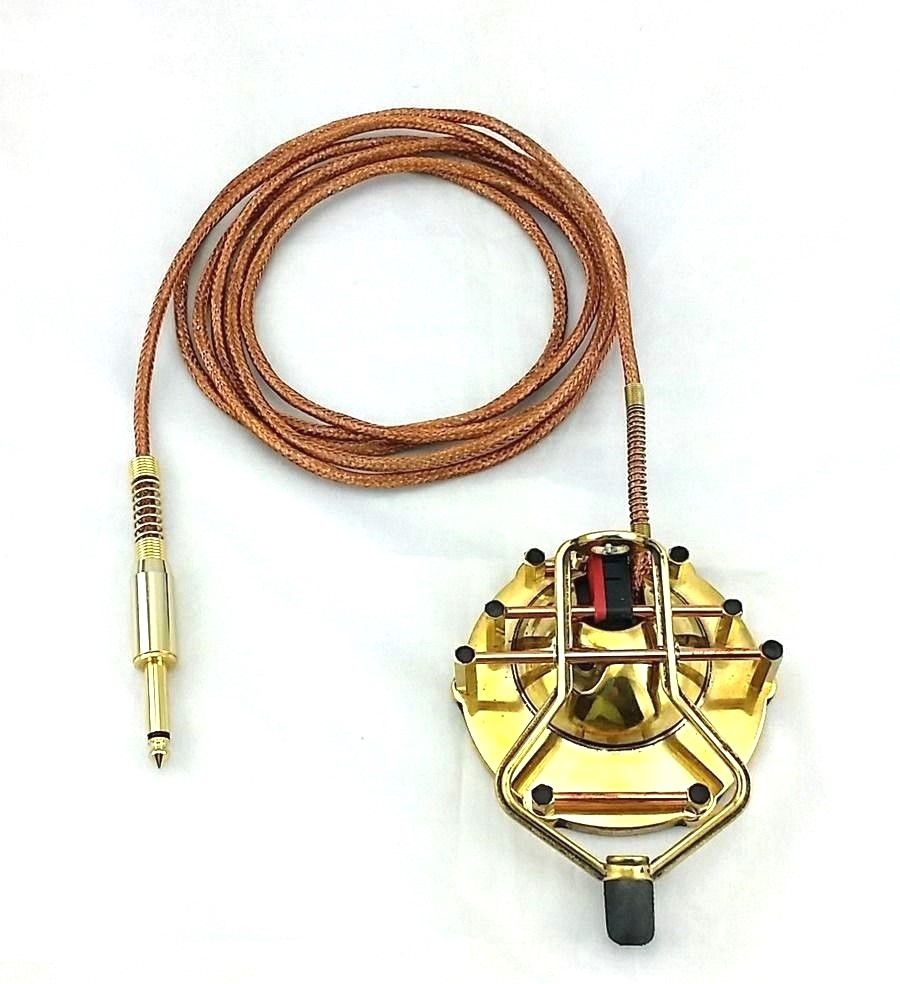 Custom Tattoo Foot Pedal Switch Polished Brass Copper One of a Kind Lights Color