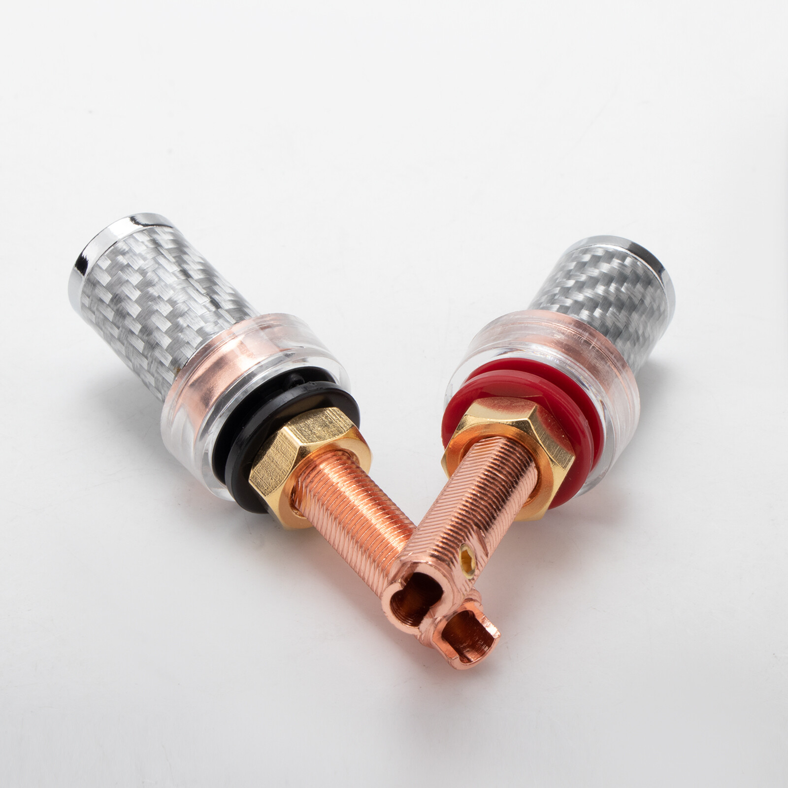 4PCS Binding Posts Speaker Cable Banana Adapter Audio Connector Copper Terminal