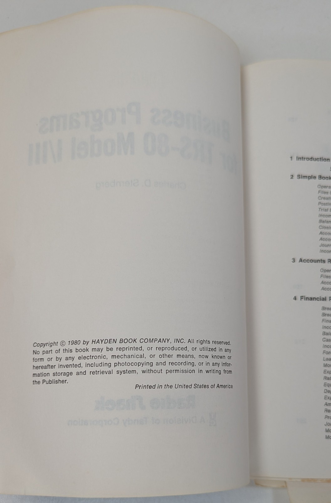 Business Programs for TRS-80 Model I/III And Getting Started With TRS-80 Basic