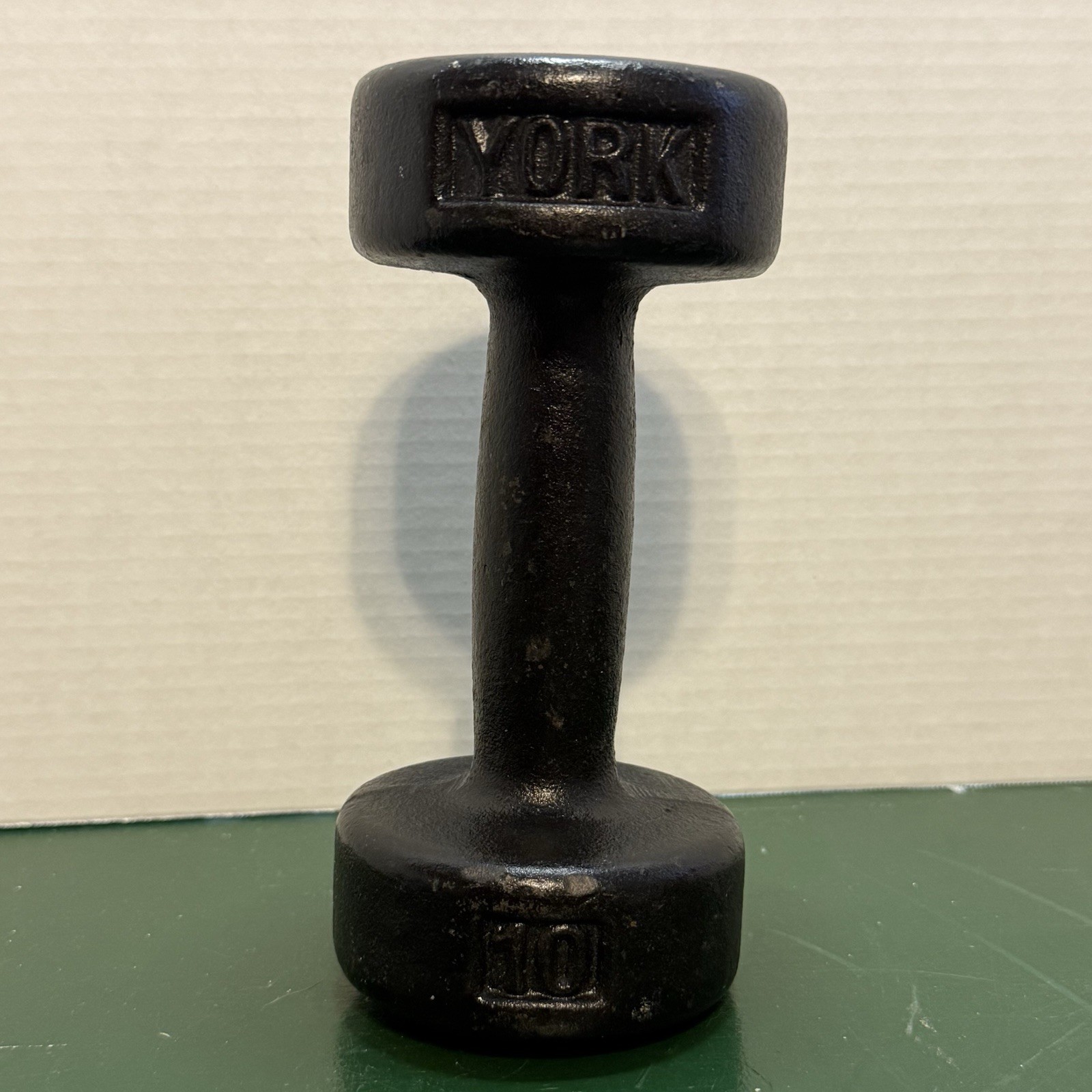 York Roundhead Barbells 10 lb, Single, Vintage