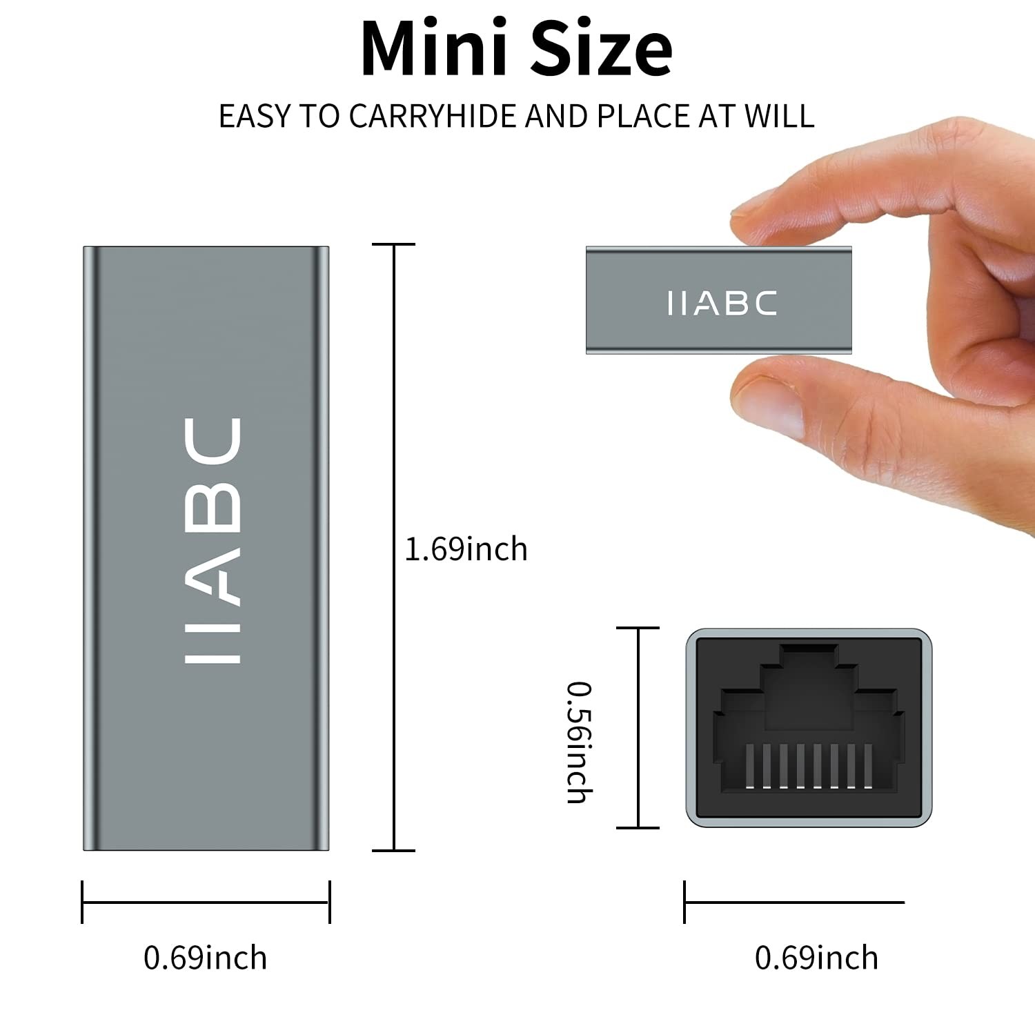 IIABC RJ45 Ethernet Coupler 3 Pack - In Line for...