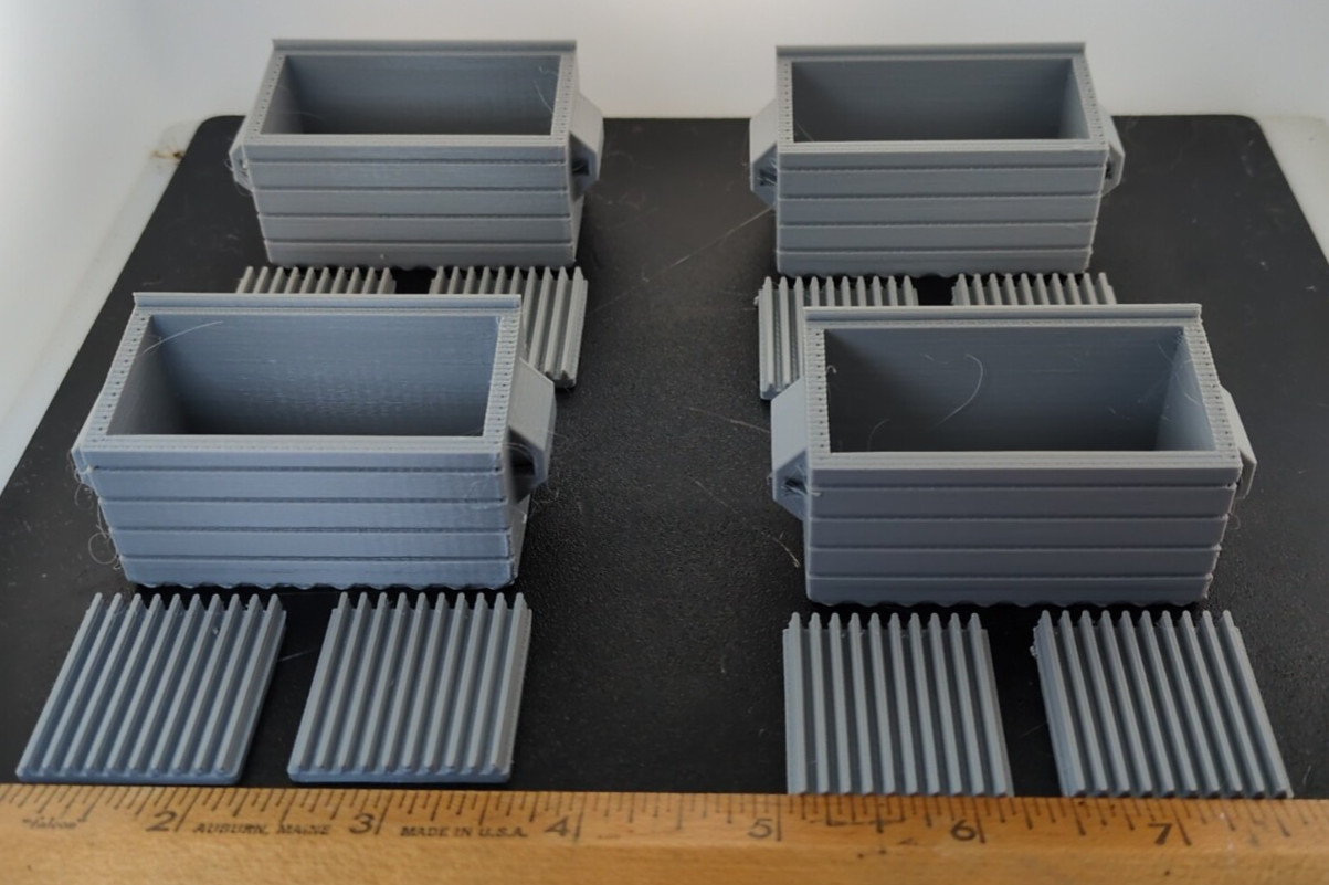 4 Dumpsters 28mm terrain FAST SHIP|Alternate Wargaming Miniature