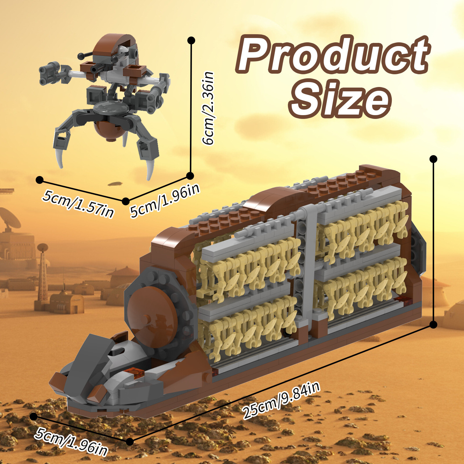 Robot Platoon Attack Aircraft and Destroyer Building Blocks MOC Model Bricks Toy