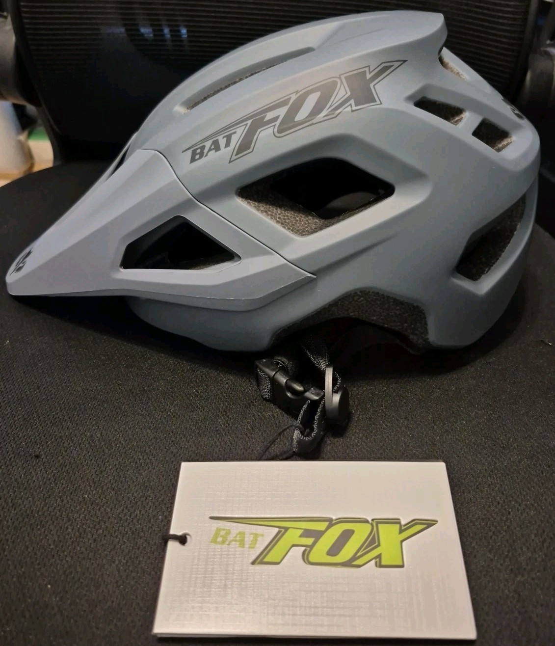 BATFOX MA057 Mountain Bike Helmet for Men & Women Cycling MTB - (LARGE - GRAY)