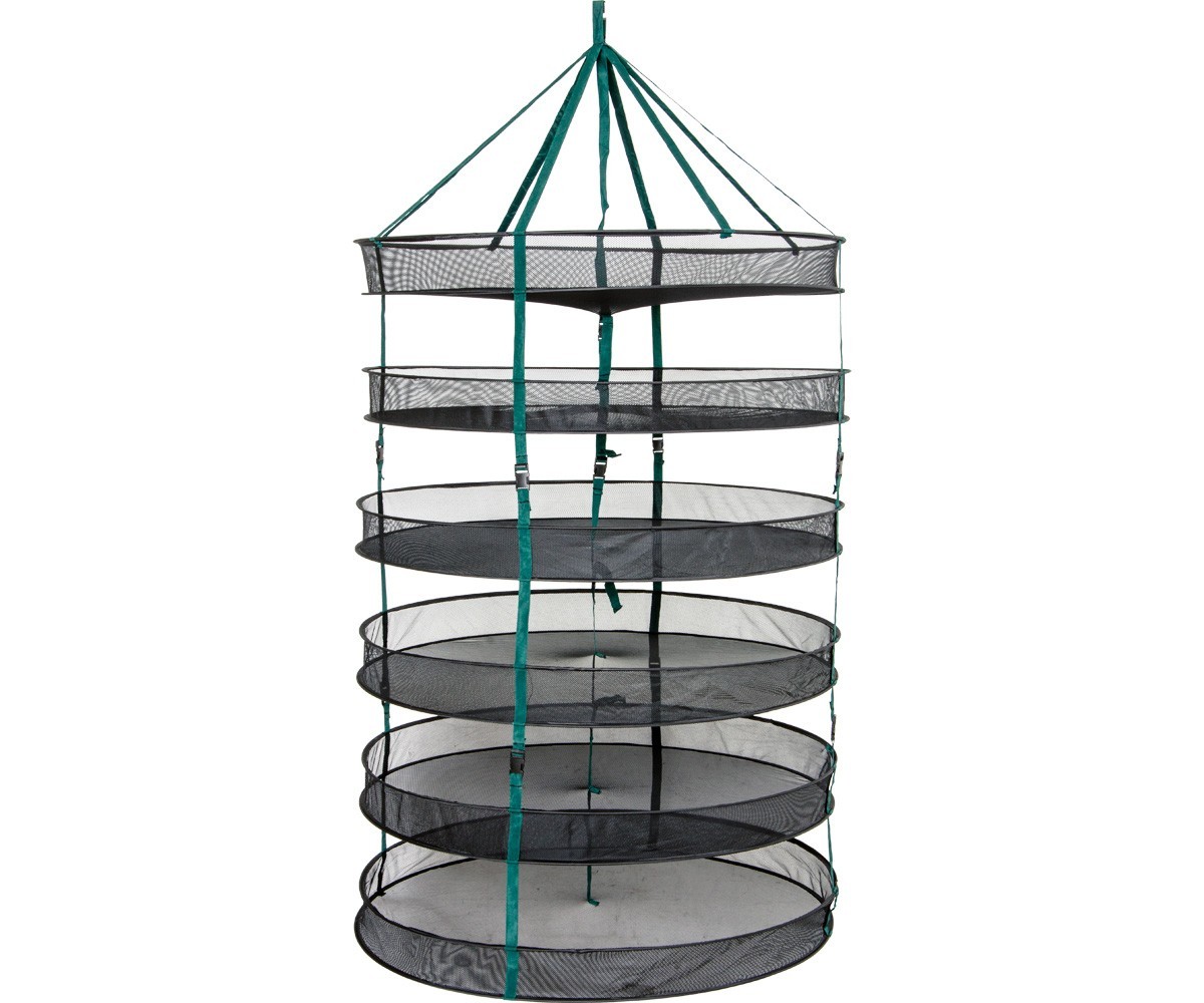 STACK!T 6-Tier 36" Collapsible Drying Rack w/ Clips & Center Strap