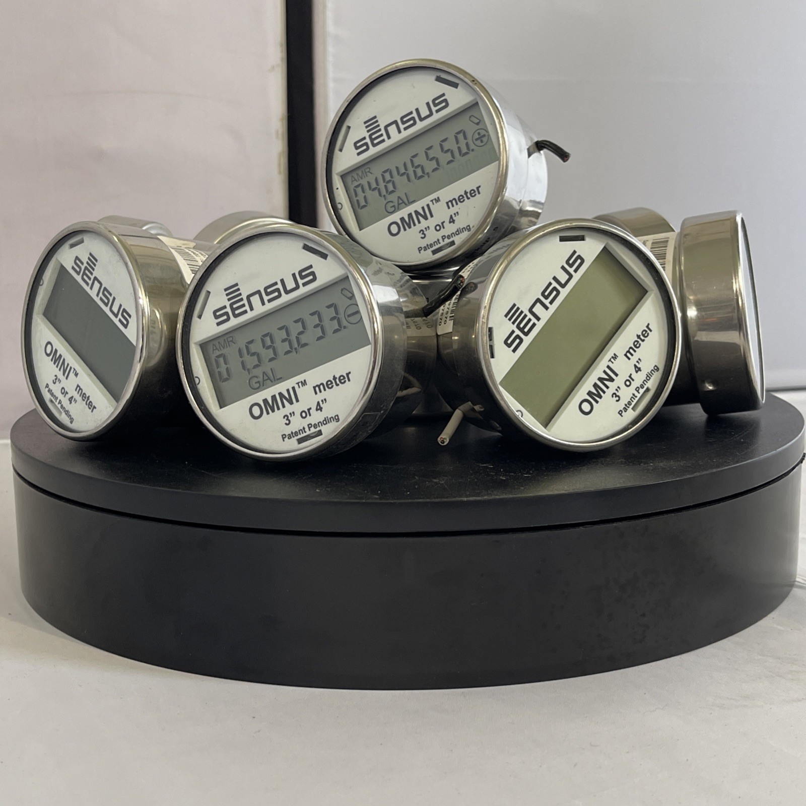 Lot of 10 Sensus OMNI Water Meter Registers (3" or 4") AMR LCD Encoder Heads