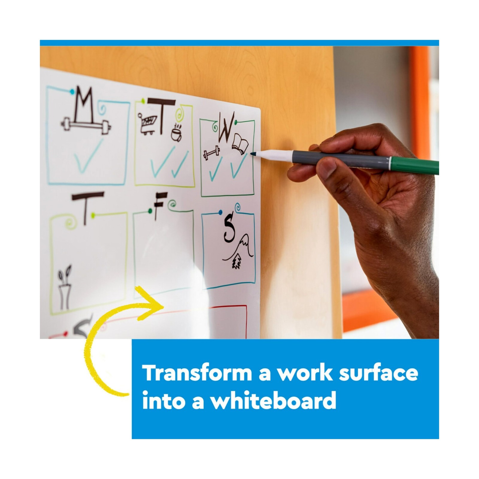 Post-it Easy Erase Permanent Marker Whiteboard Surface, Permanent Marker Wipe...