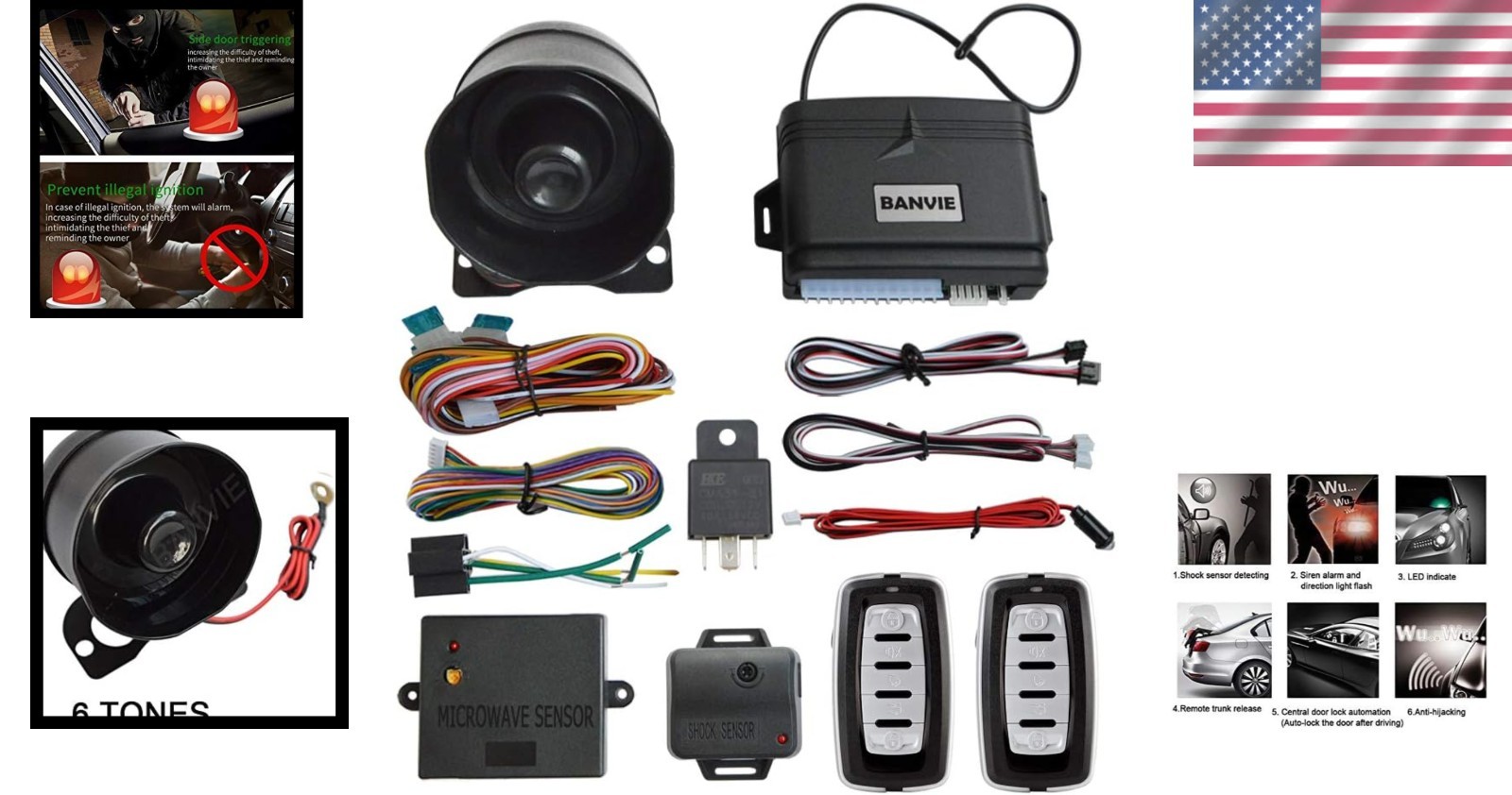 Advanced Antitheft Alarm System for DC 12V Cars | Keyless Entry & Engine Cut-Off