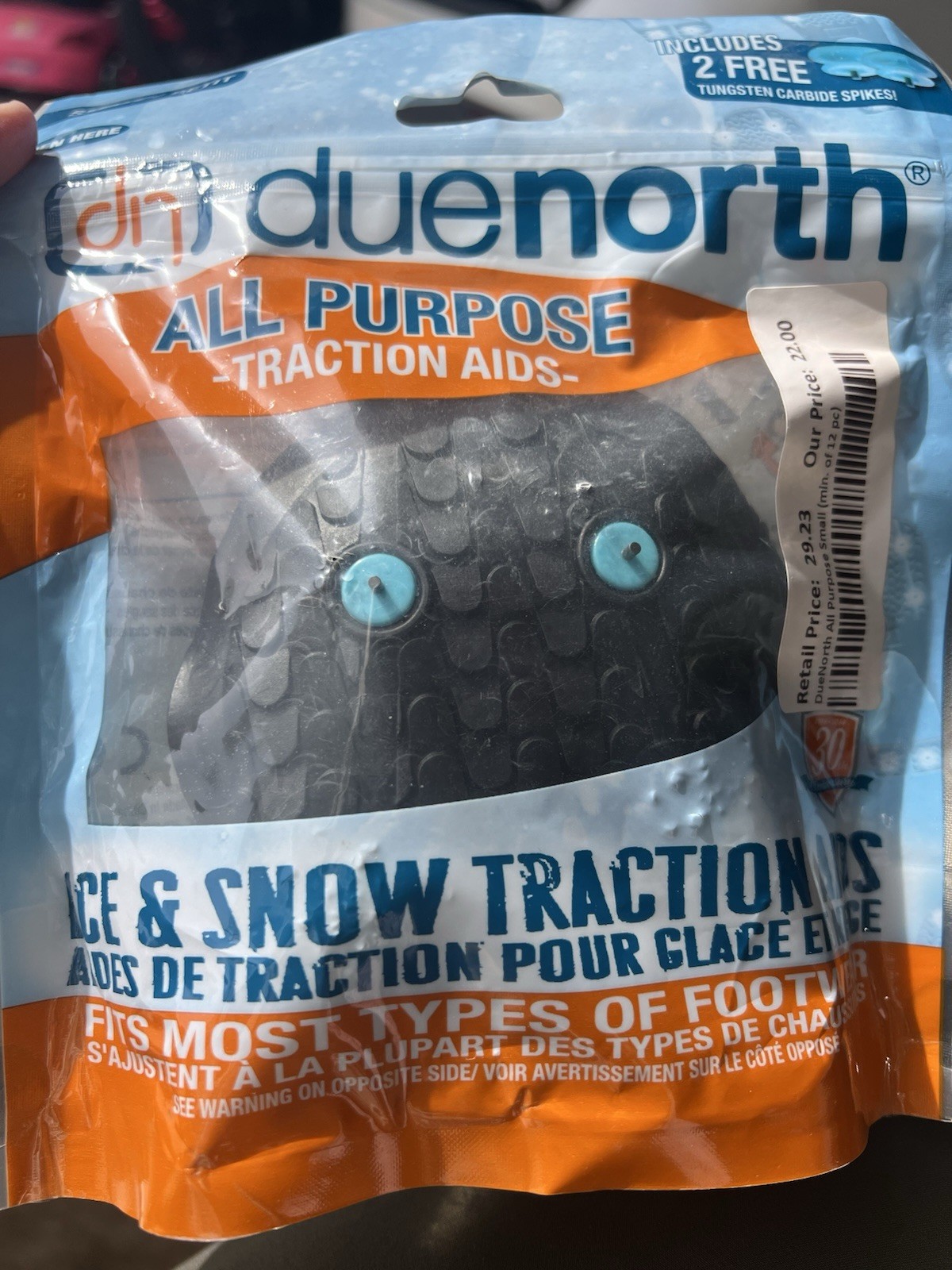 Due North All Purpose Traction Aids Snow & Ice Small 5-8 Women 4-7 Men