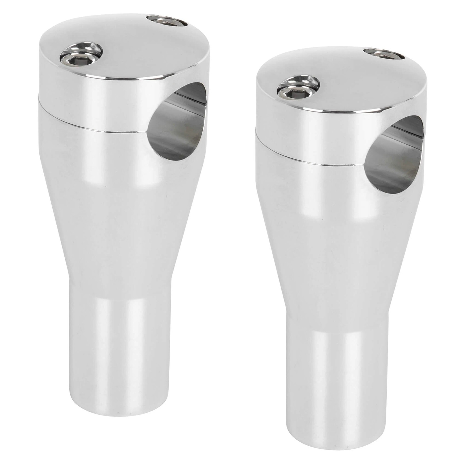 4" Rise Chrome Tapered 1" Handlebar Risers Harley bobber chopper Yamaha Honda