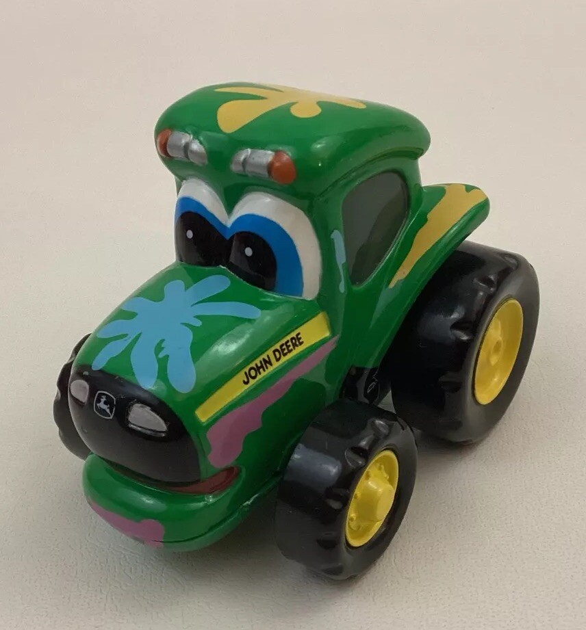 ERTL John Deere Diecast Tractor W/Paint Splatter 2-3/4” Tall Lot Of 1 Toy
