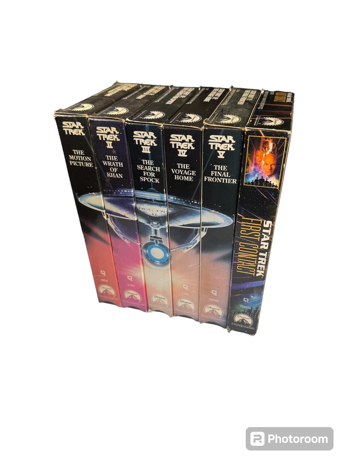 Vtg Star Trek Movie Lot (6) 1980s Versions & 1996. Movies 1-5, First Contact
