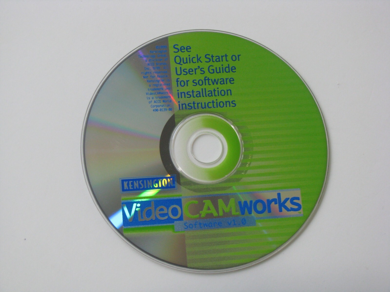 ACCO Kensington Video CAMworks Software Version 1.0 PC Computer Web Camera Disk