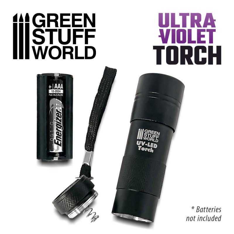 Green Stuff World: Ultraviolet Torch - UV LED Light - Resin Curing - 12 LED