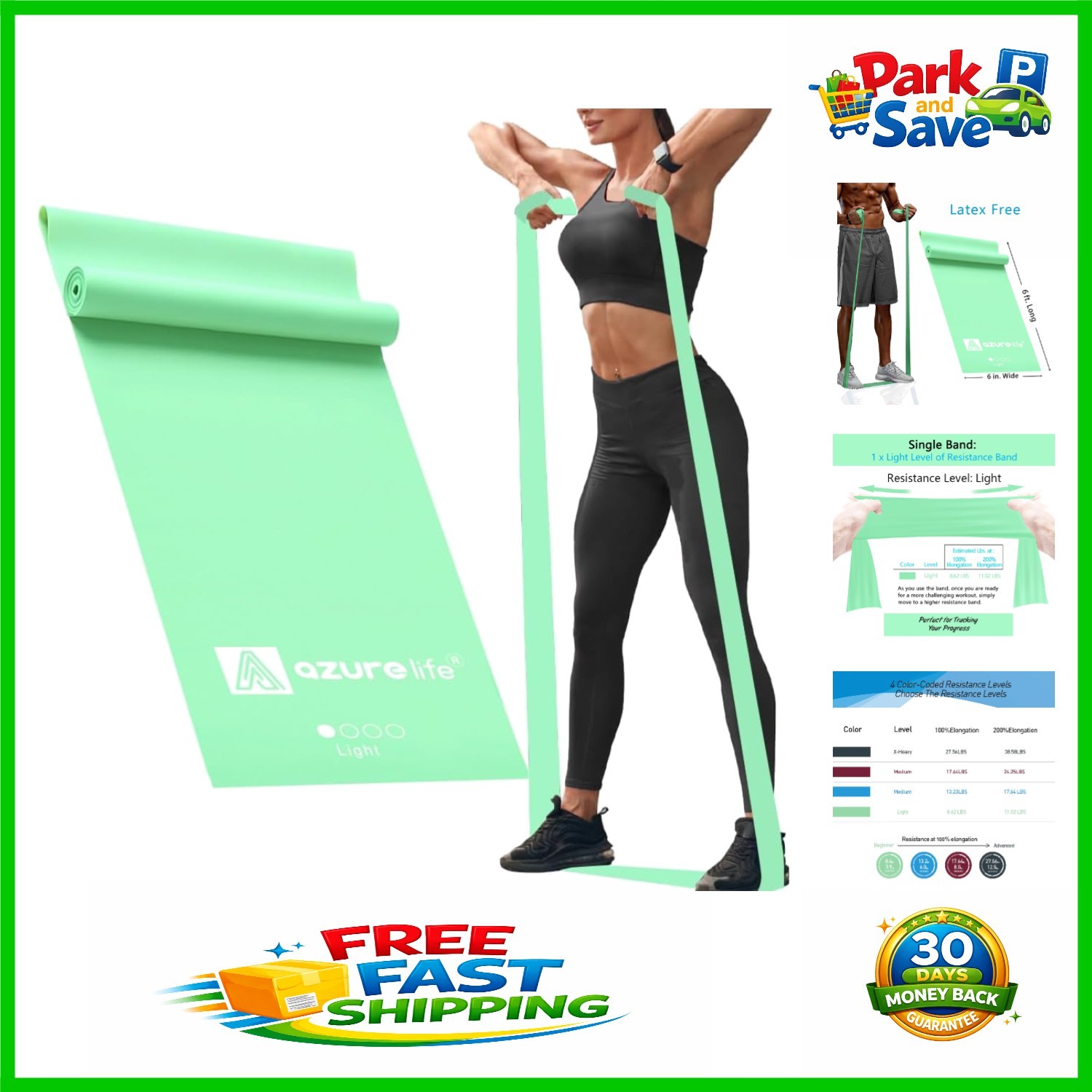 Professional Grade 6FT Non-Toxic Resistance Band for Effective Strength Training