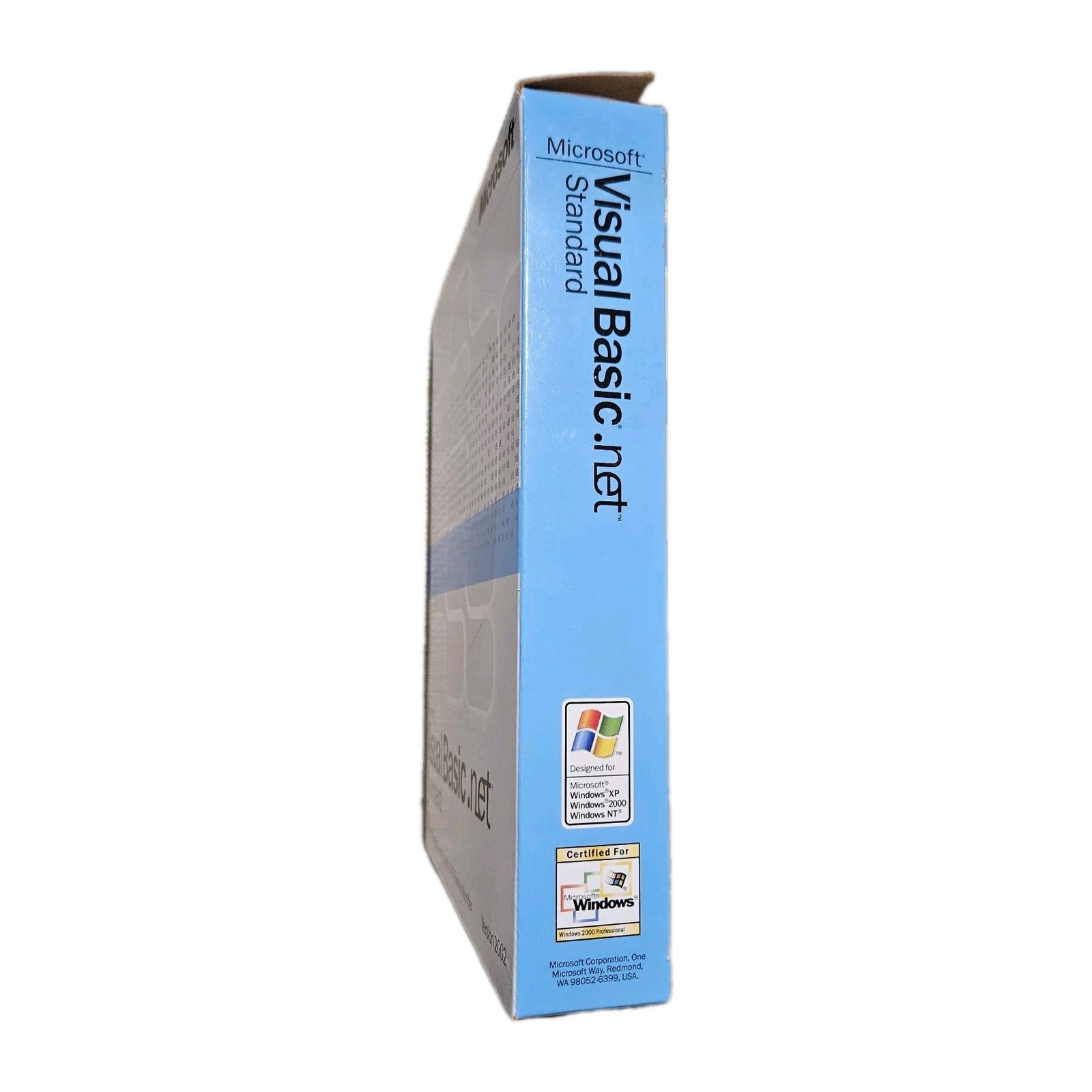 Microsoft Visual Basic .net Standard Version 2002 Software For Windows XP