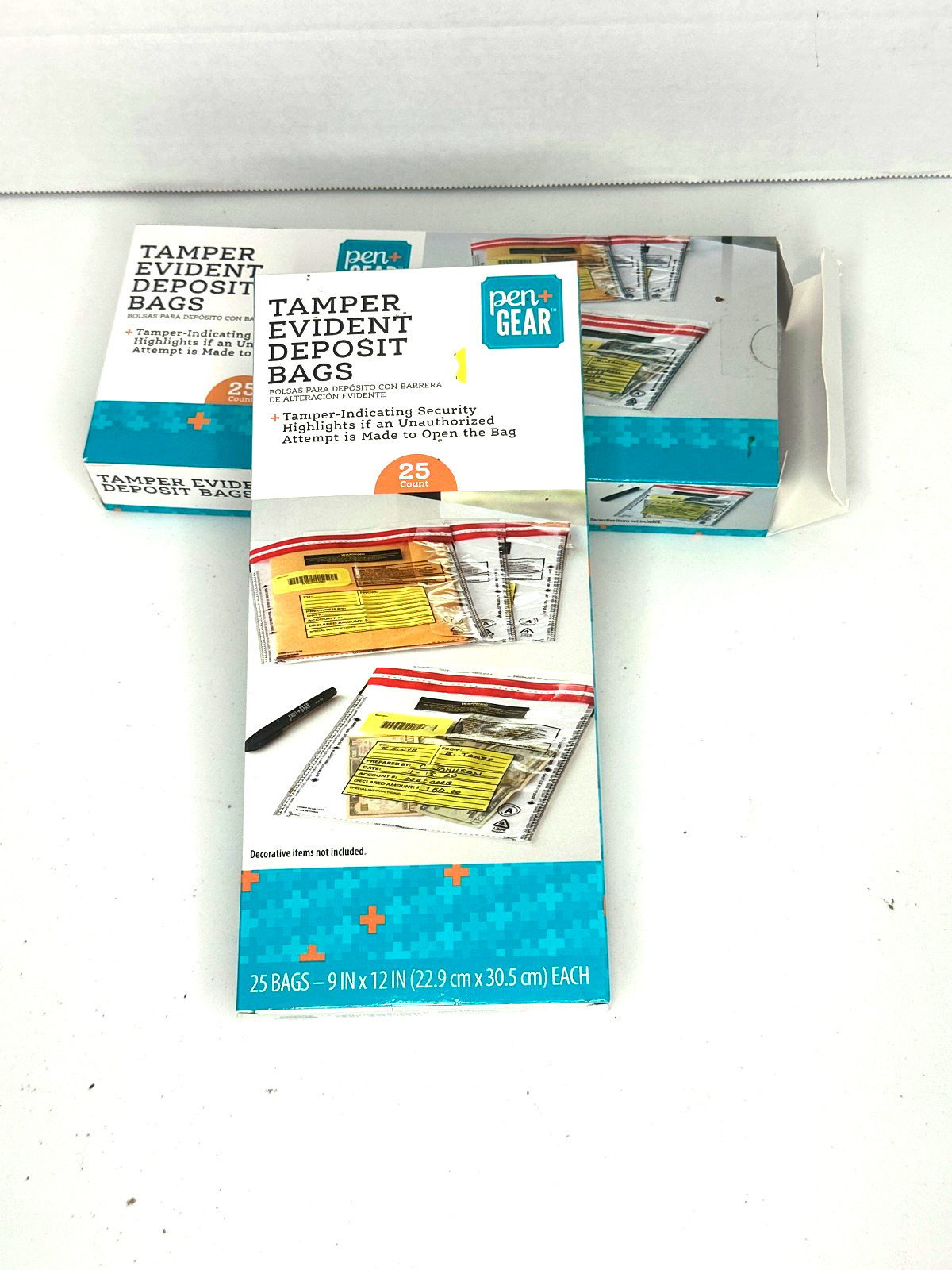 37 Tamper Evident Deposit Bags 1 Full Box and 1 Open Box of 12 Size 9x12 NEW