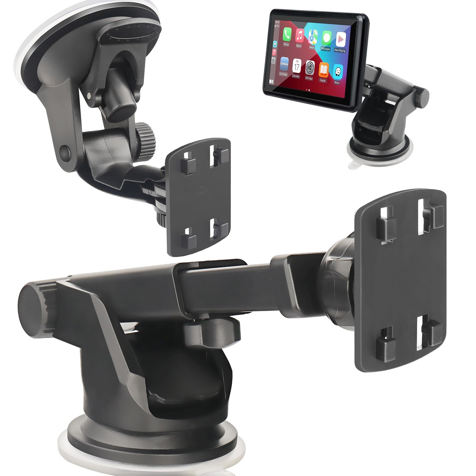 2PCS CarPlay Mount 4.3"-10" Backup Camera Android Auto Dashboard Holder