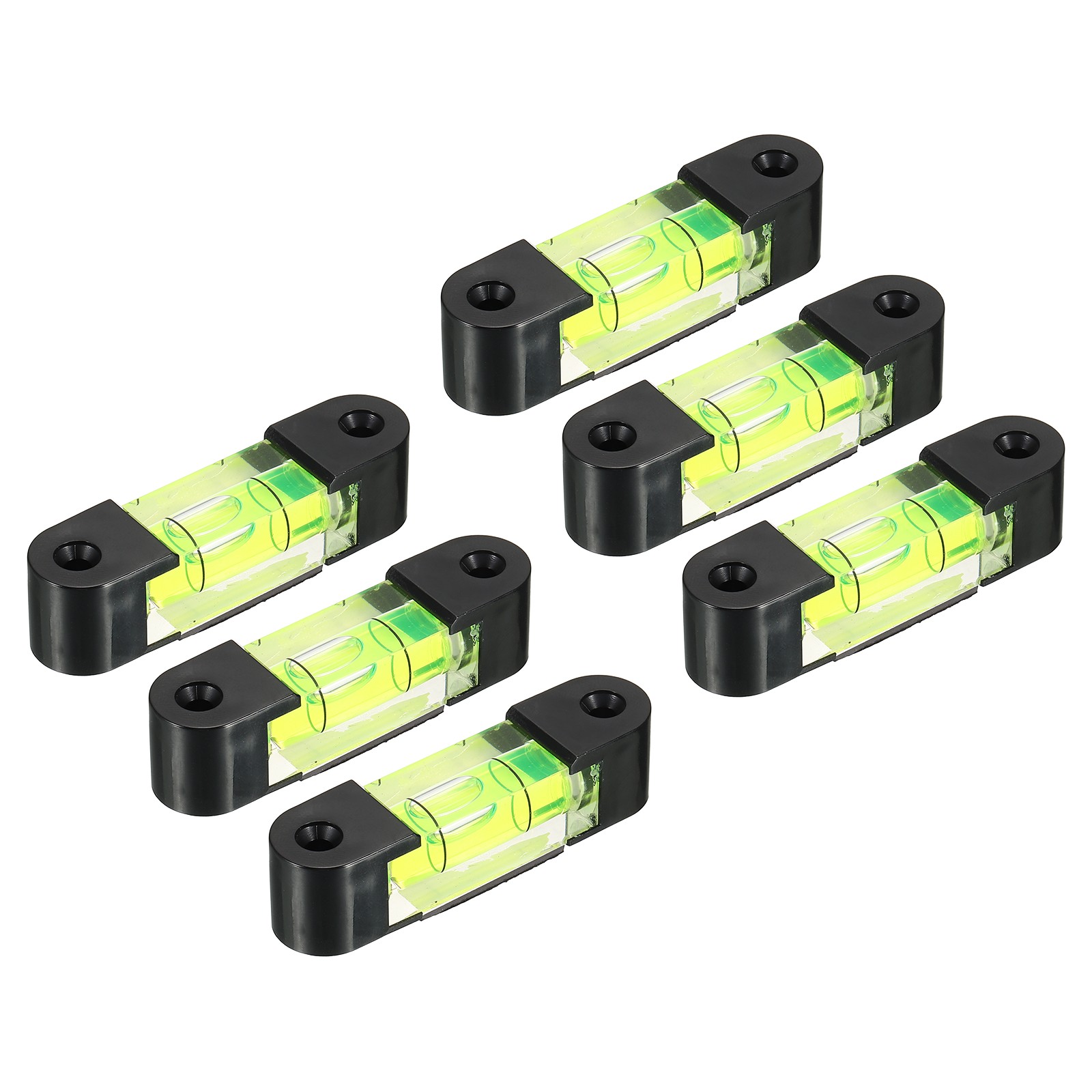 6Pcs Wooden Camera Bubble Level Single Line Mini Magnetic Spirit Bubble Levels