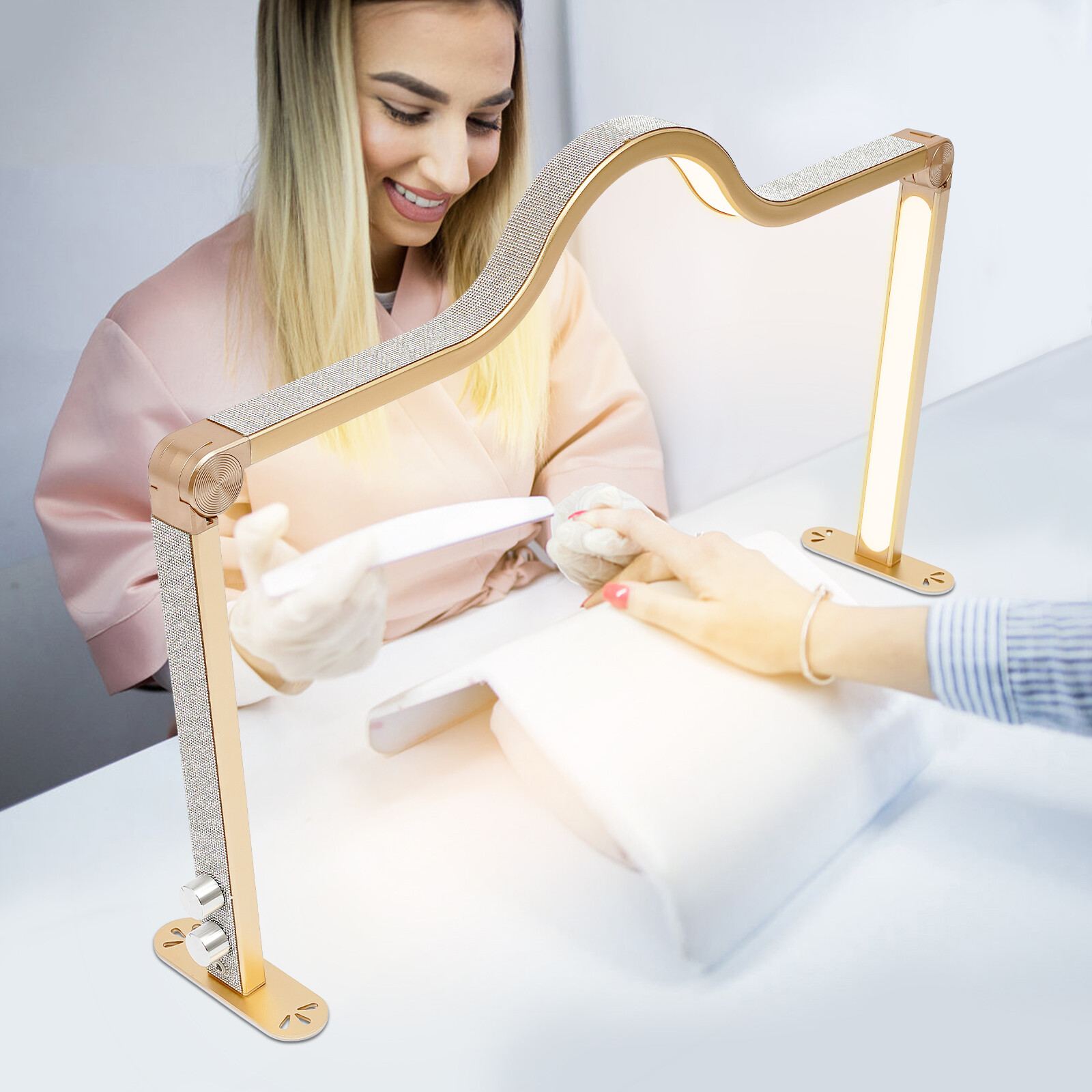 48W LED Lash Light with 3 Color Modes, Adjustable Brightness, Foldable Design