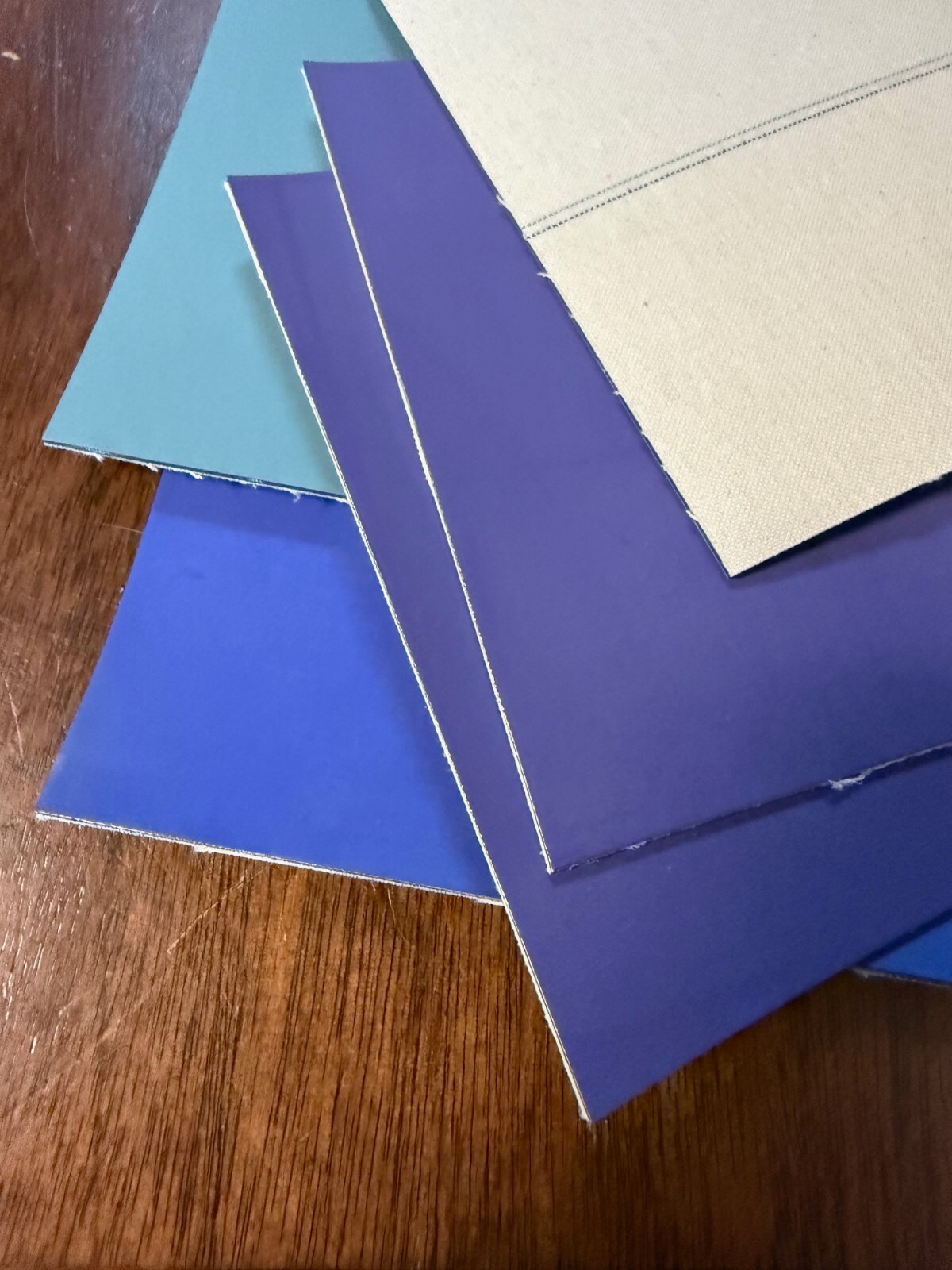 LOT OF 5, Offset Printing Blankets 4-ply 5" x 5" Straight Cut .077" thick 1.95mm