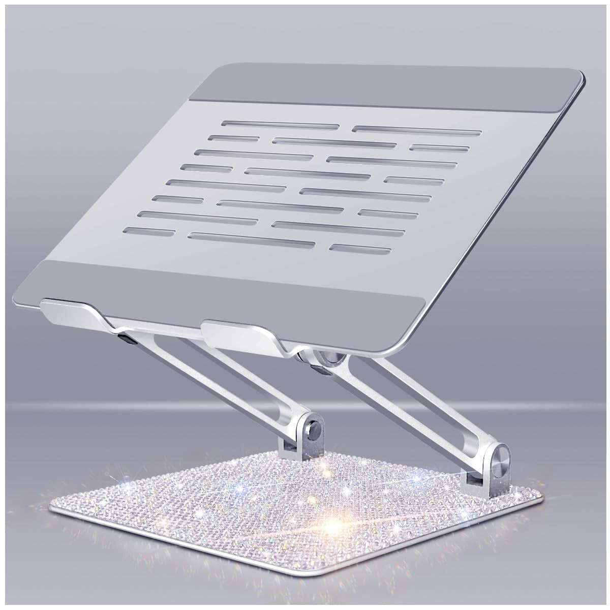 Bling Adjustable Laptop Stand, Portable Laptop Riser, Aluminum Laptop Stand f...