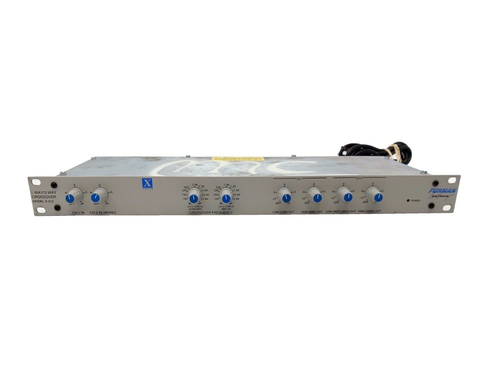 Furman X-312 Rack Mount Stereo Crossover 2-Way 3-Way Configurations 1990s WORKS