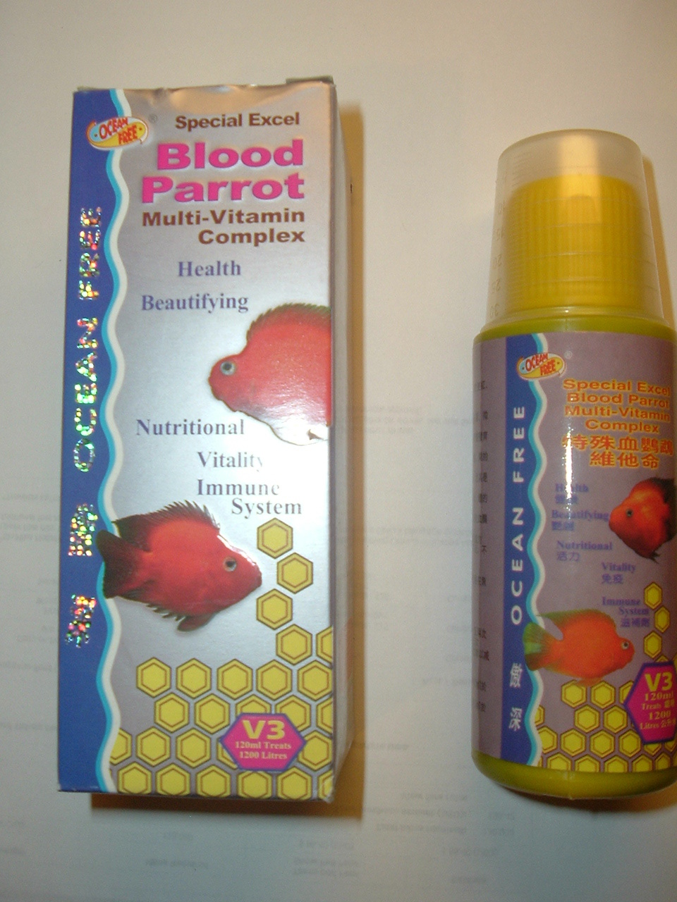 120 ML OCEAN FREE BLOOD PARROT MULTI-VITAMIN COMPLEX!