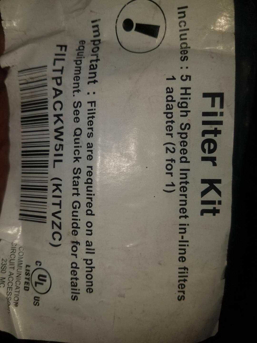 5 High Speed Internet in line Filters