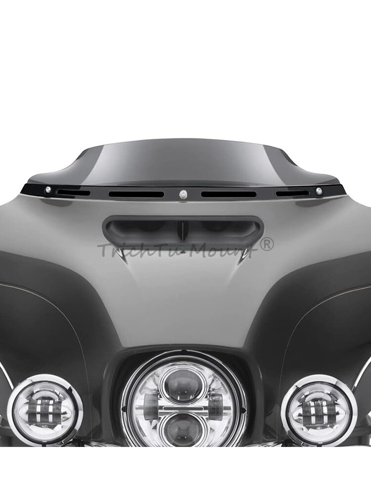 Black 4 Slot Fairing Windshield Trim for Harley Street Glide Special FLHXS 14-23