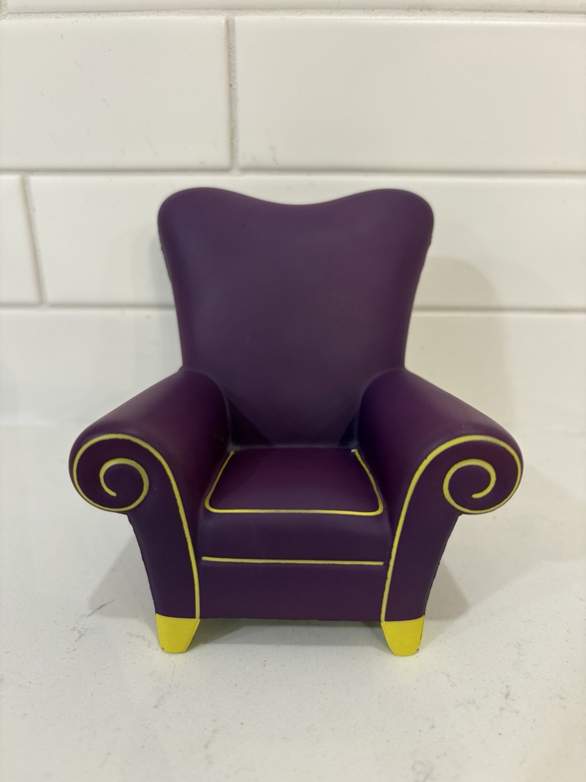 Vintage Yahoo Promotional Big Idea Chair Purple 4 Inches Tall